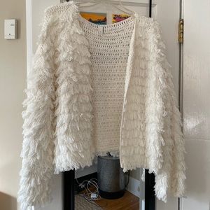 White fringe jacket